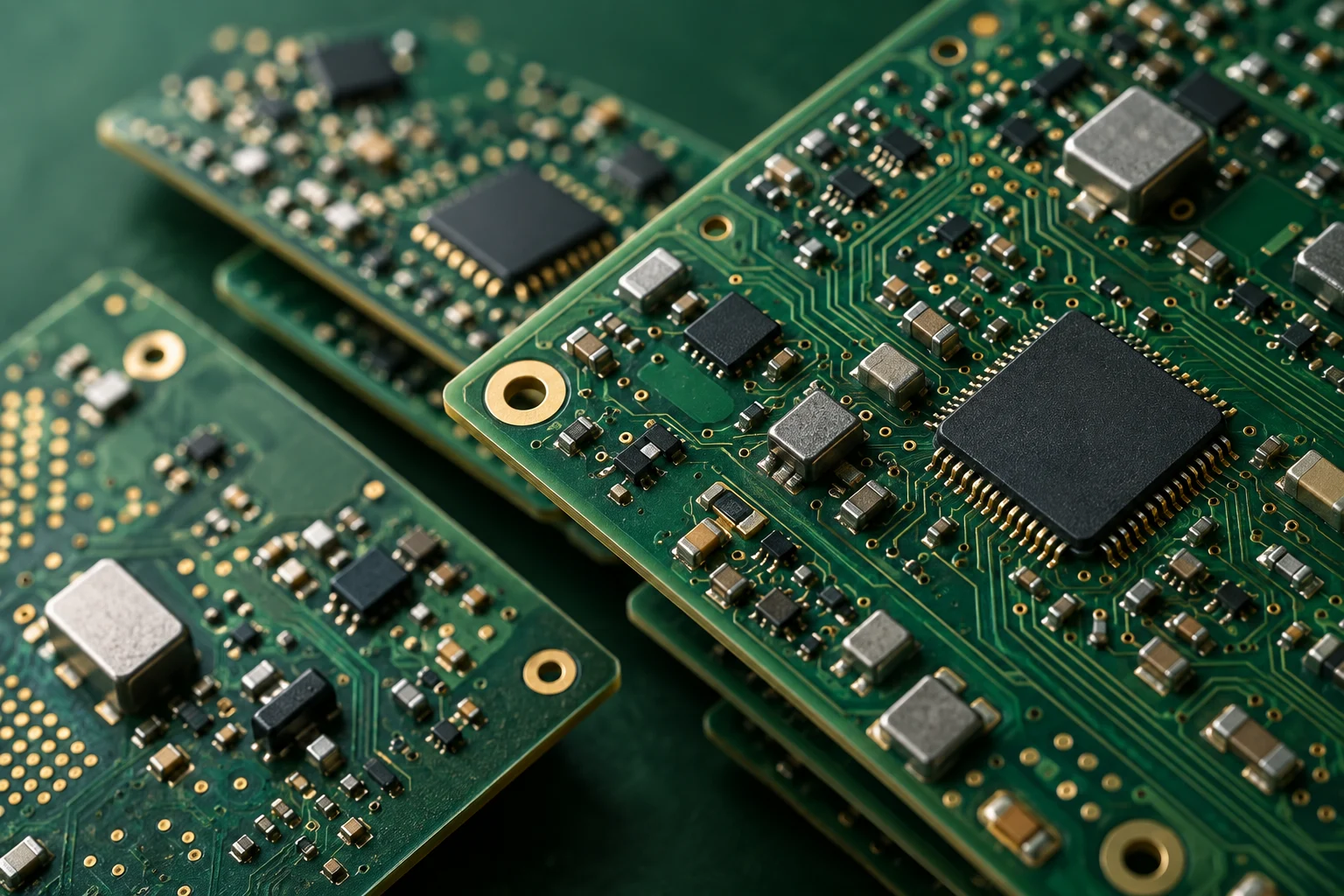 Detailed green circuit boards and recoverable electronic components